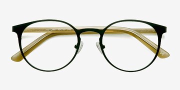 Black Steel/Acetate Outline -  Classic Acetate, Metal Eyeglasses