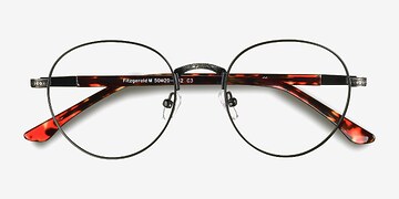 Black & Tortoise Fitzgerald -  Classic Metal Eyeglasses