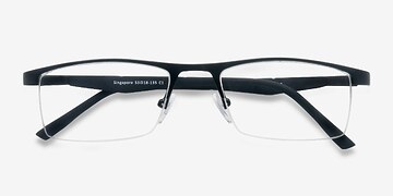 Black Singapore -  Metal Eyeglasses