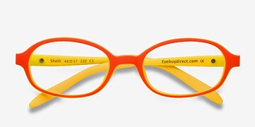 Orange/Yellow Shelli -  Colorful Plastic Eyeglasses