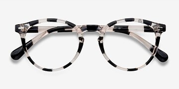 Gray Floral Peninsula -  Plastic Eyeglasses