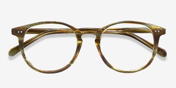 Striped Caramel Prism -  Vintage Acetate Eyeglasses