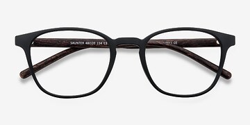 Matte Black Saunter -  Lightweight Plastic Eyeglasses