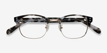 Gray Look Up -  Designer Metal Eyeglasses