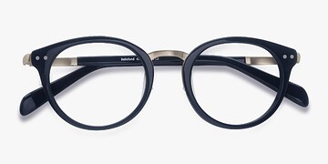 Navy Bellefond -  Designer Metal Eyeglasses