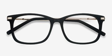 Matte Black Phase -  Metal Eyeglasses