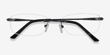 Black Benson -  Lightweight Metal Eyeglasses