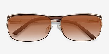 Golden/Brown Brighton -  Metal Sunglasses