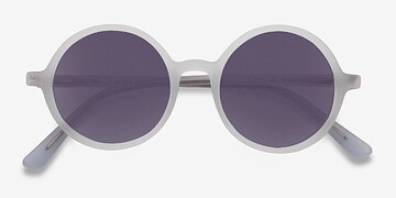 Matte Clear Alena -  Vintage Acetate Sunglasses