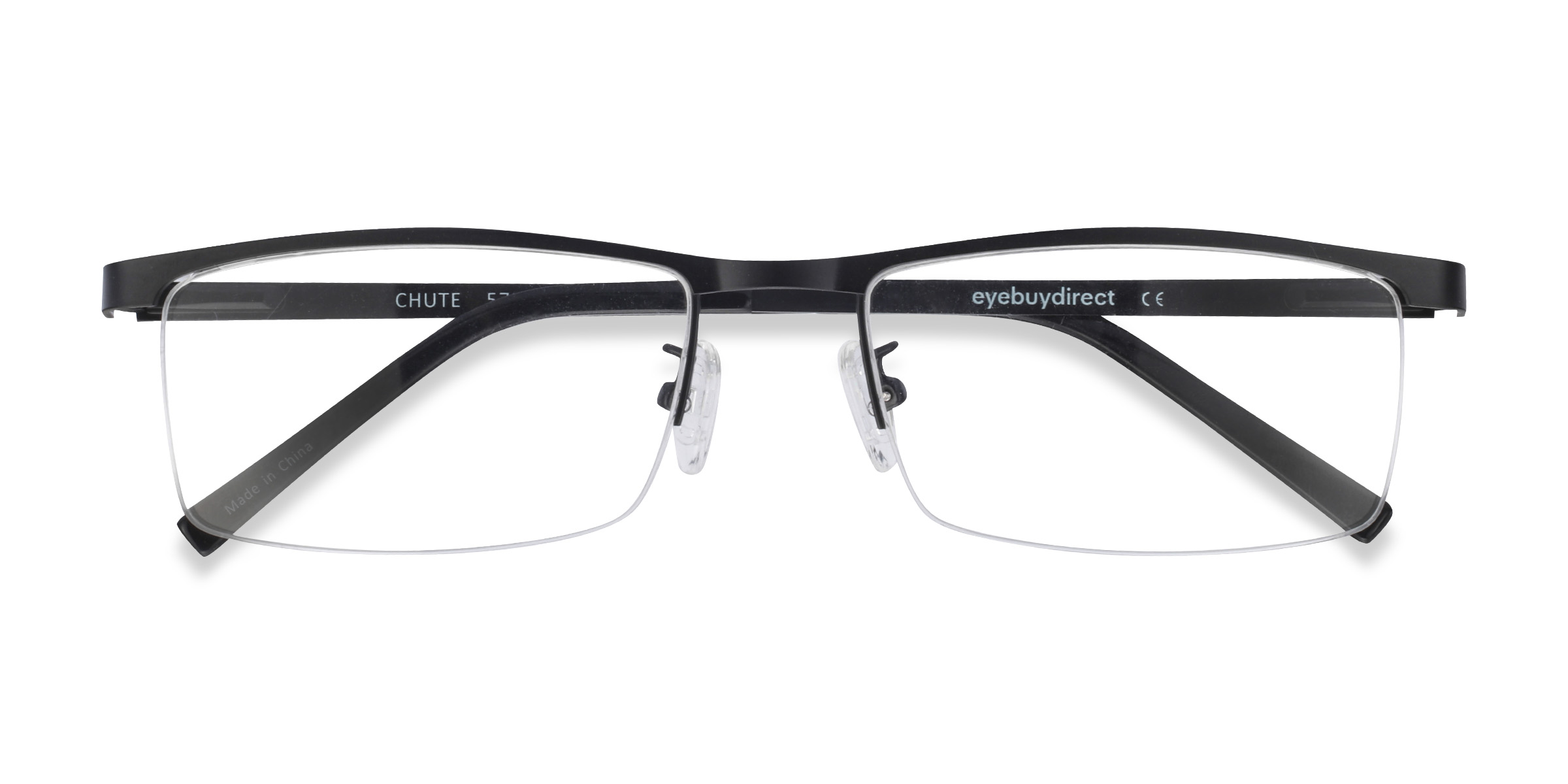 Noir Chute - Métal Lunettes de vue