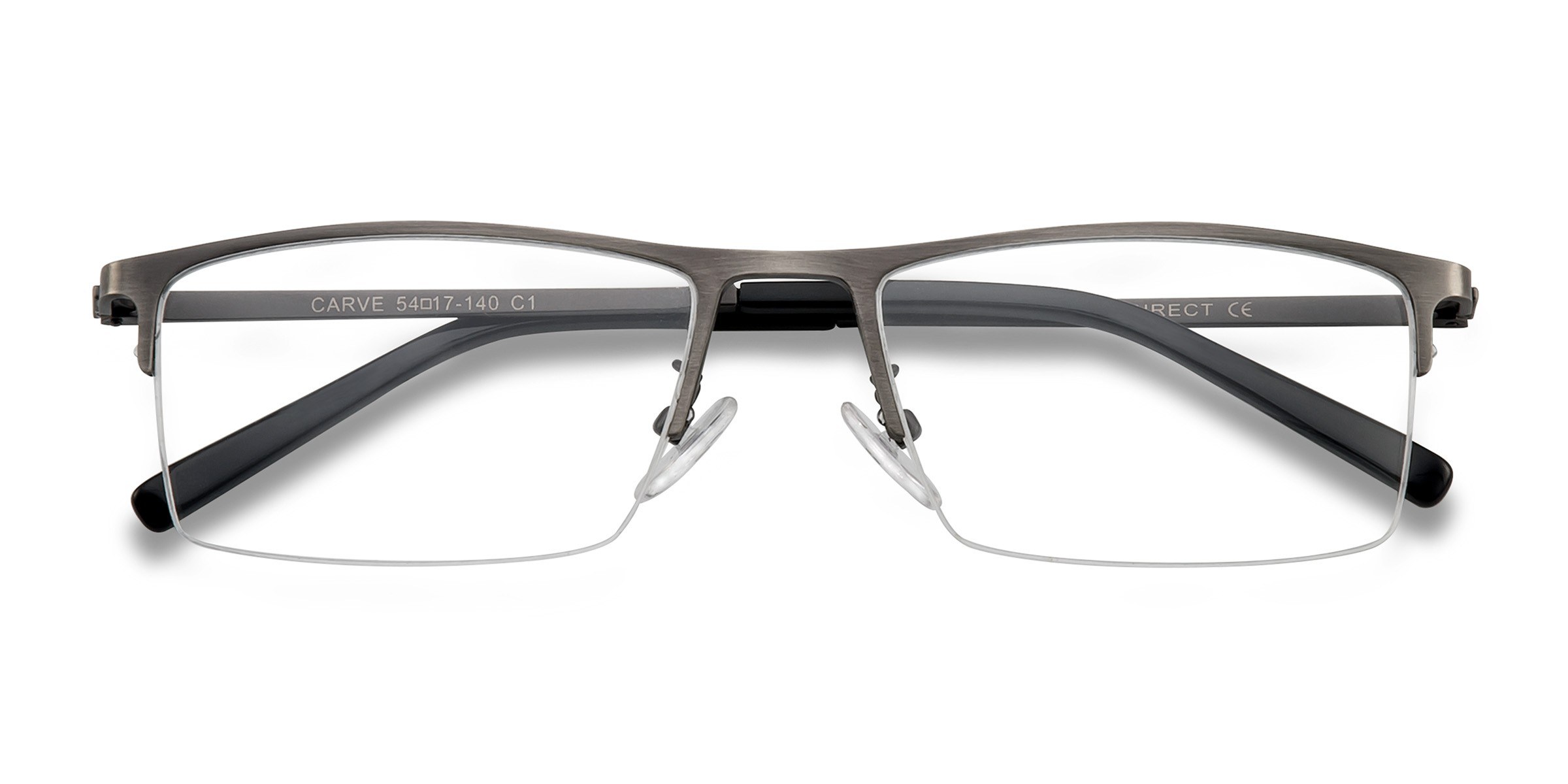 Gunmetal Carve - Metal Eyeglasses