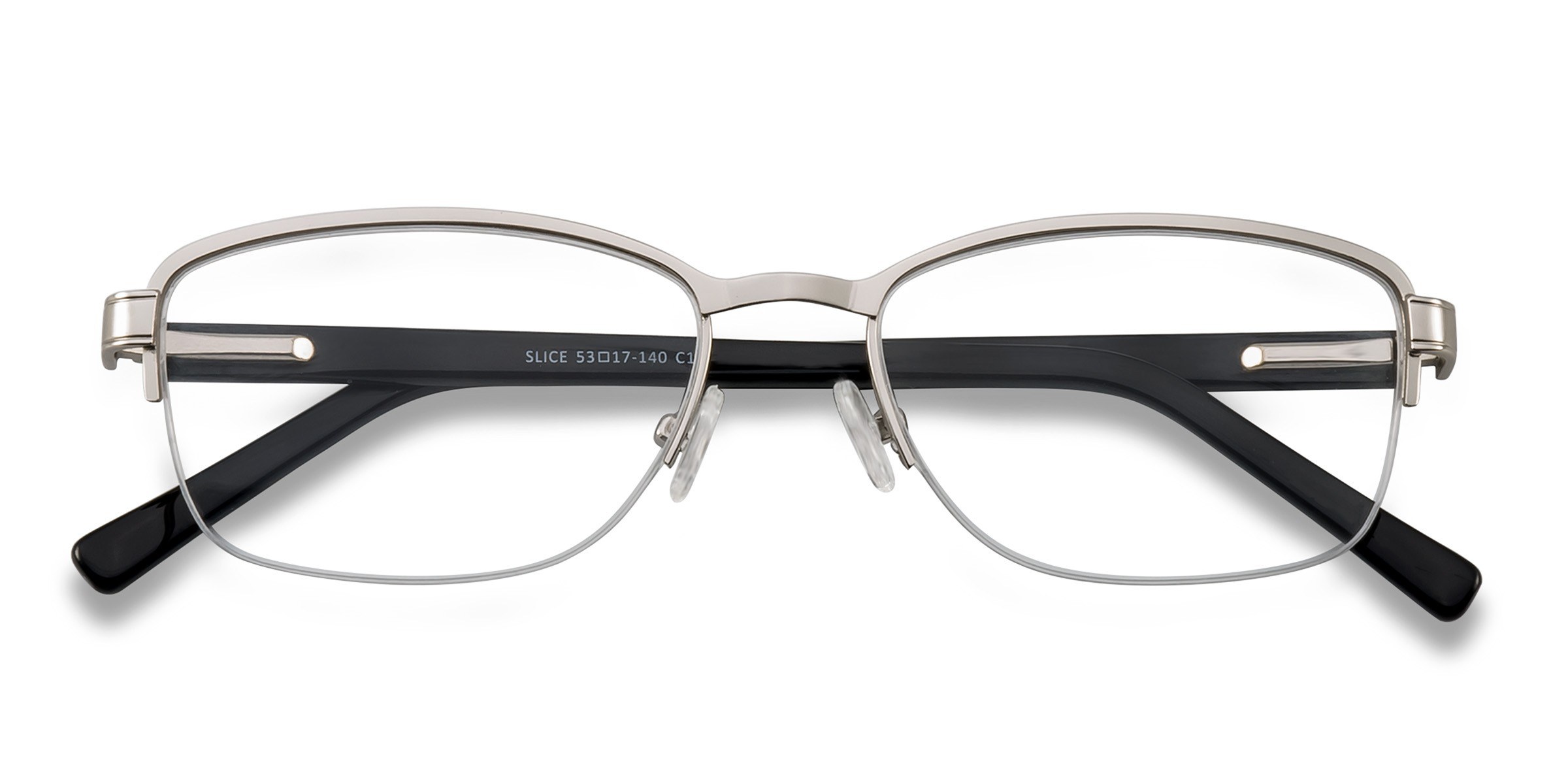 Argenté Slice -  Métal Lunettes de vue