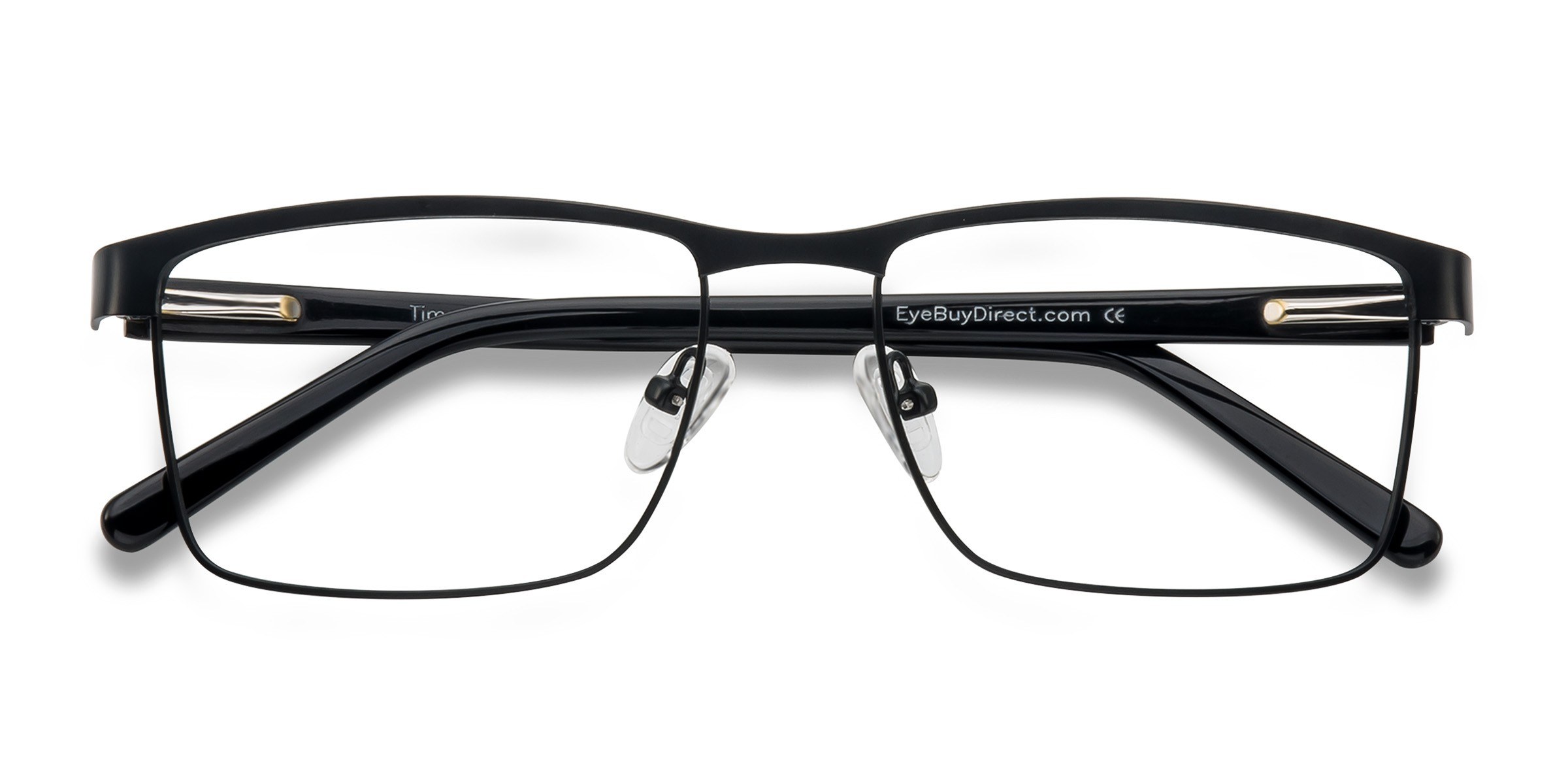 Noir Time Square - Métal Lunettes de vue