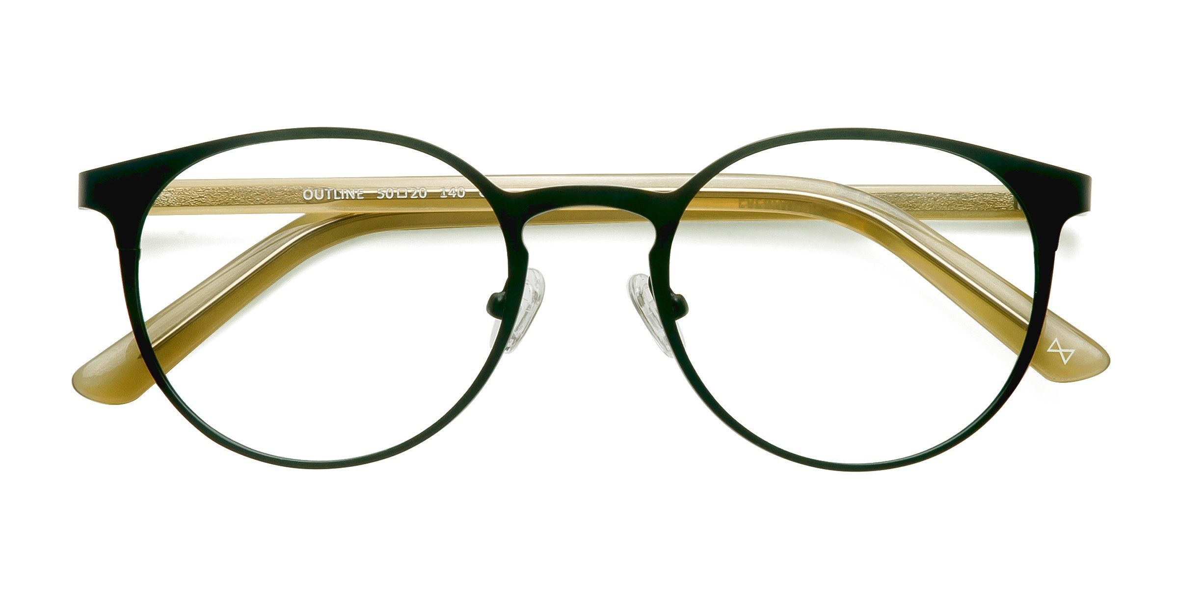 Black Steel/Acetate Outline - Acetate-metal Eyeglasses