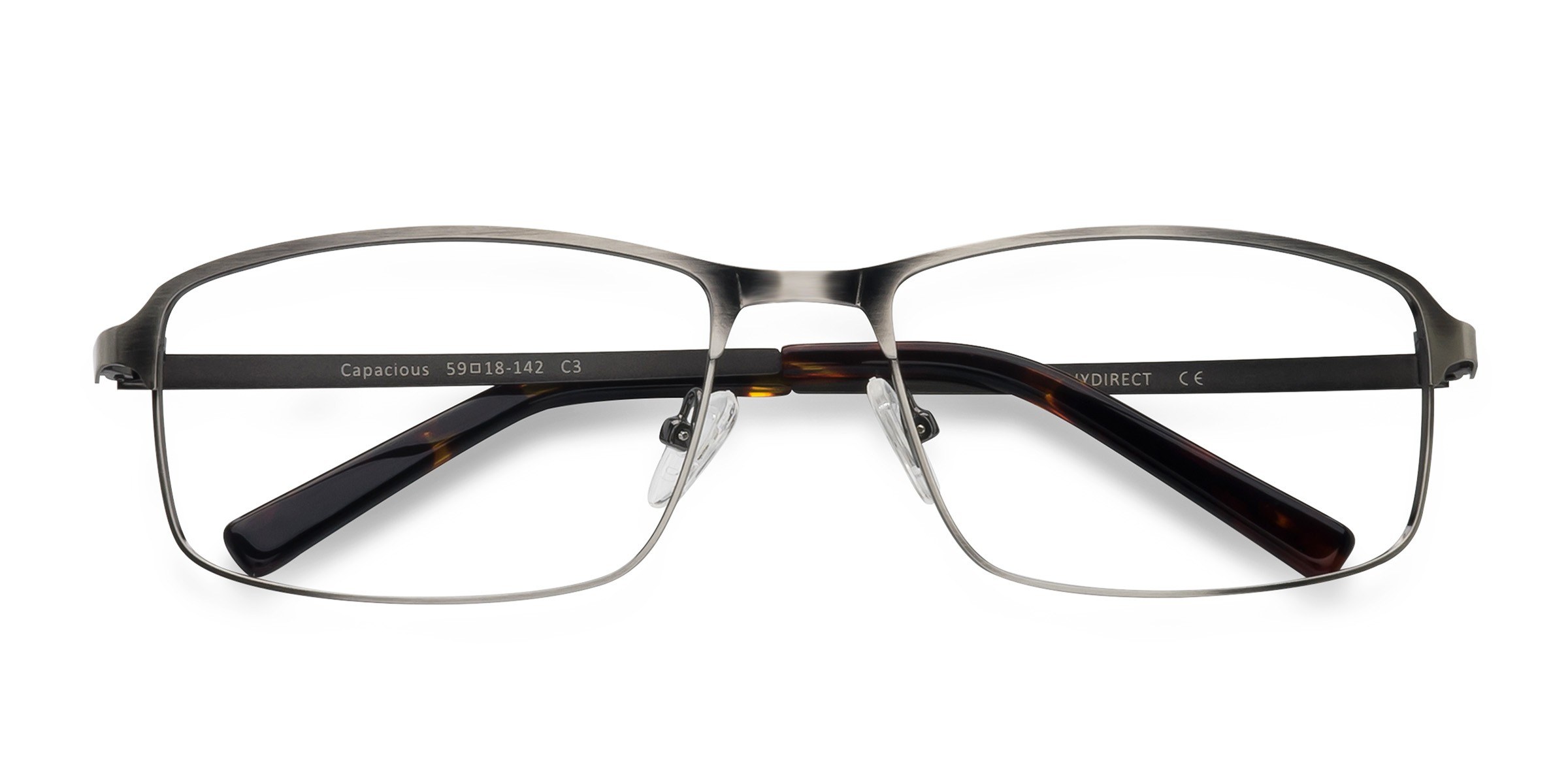 Gunmetal Silver Capacious - Metal Eyeglasses