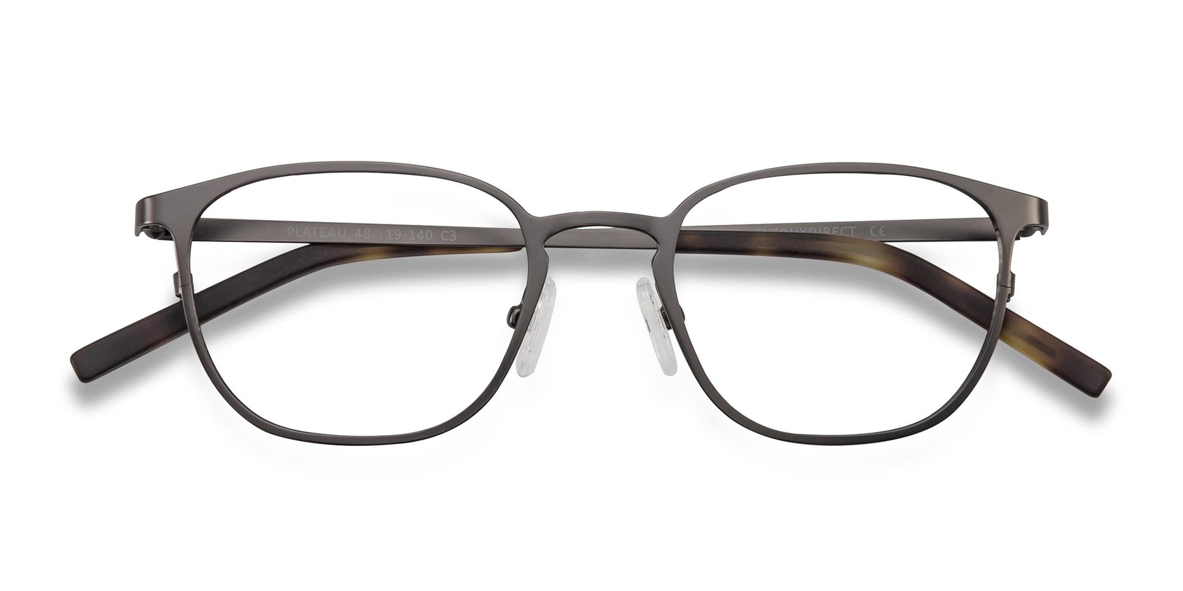 Gunmetal Plateau - Metal Eyeglasses