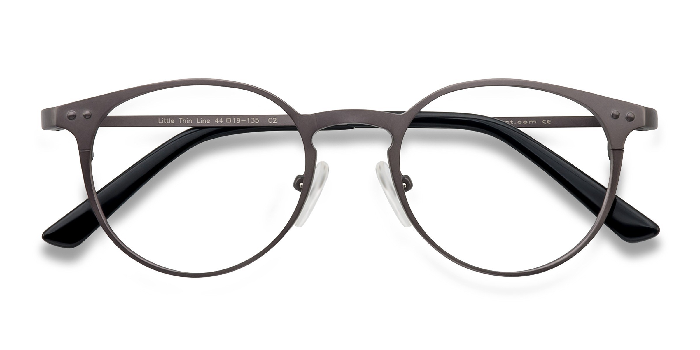 Gunmetal Little Thin Line - Métal Lunettes de vue