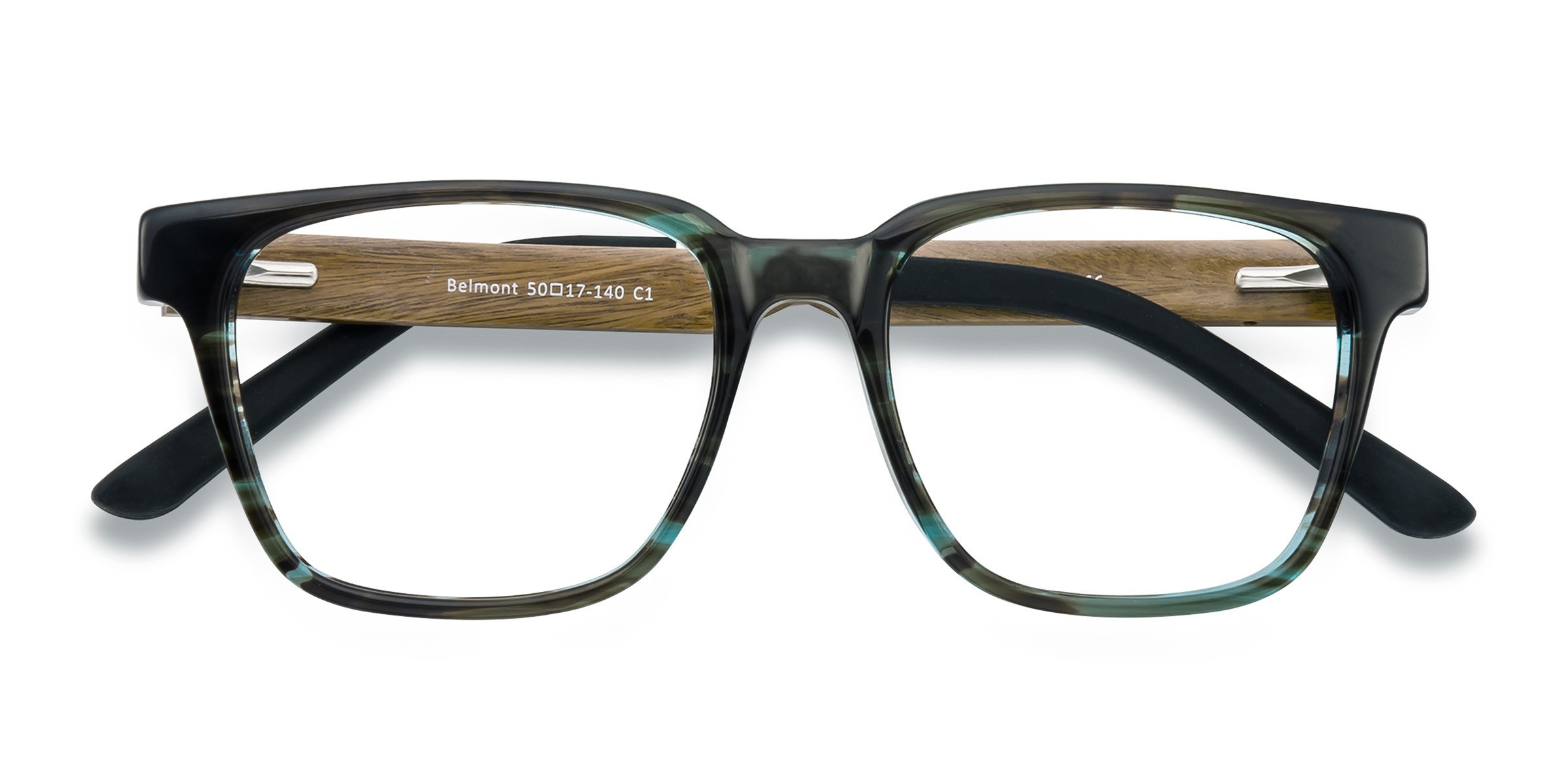 Coffee Belmont - Wood-texture Eyeglasses