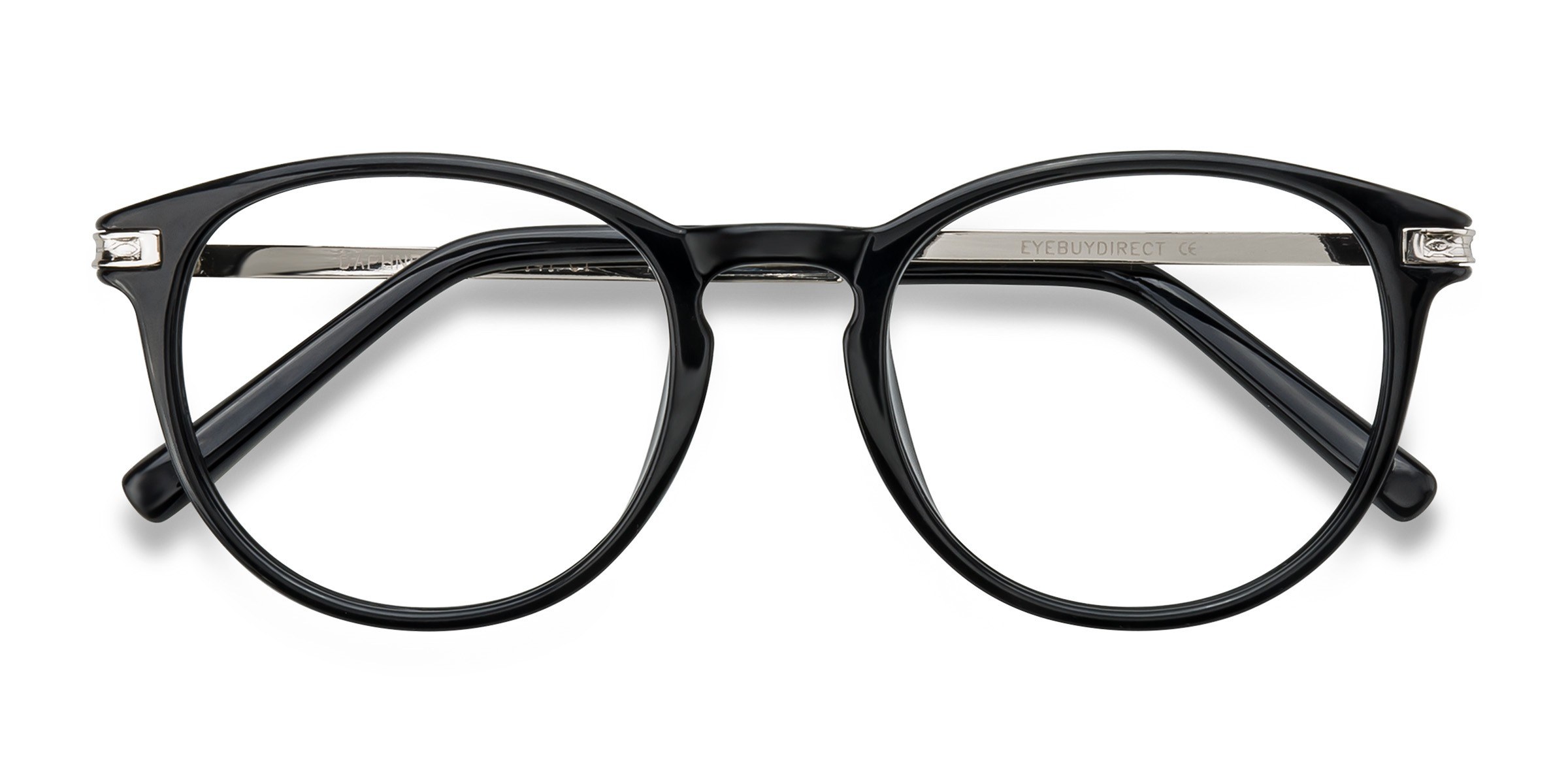 Black Daphne - Plastic-metal Eyeglasses