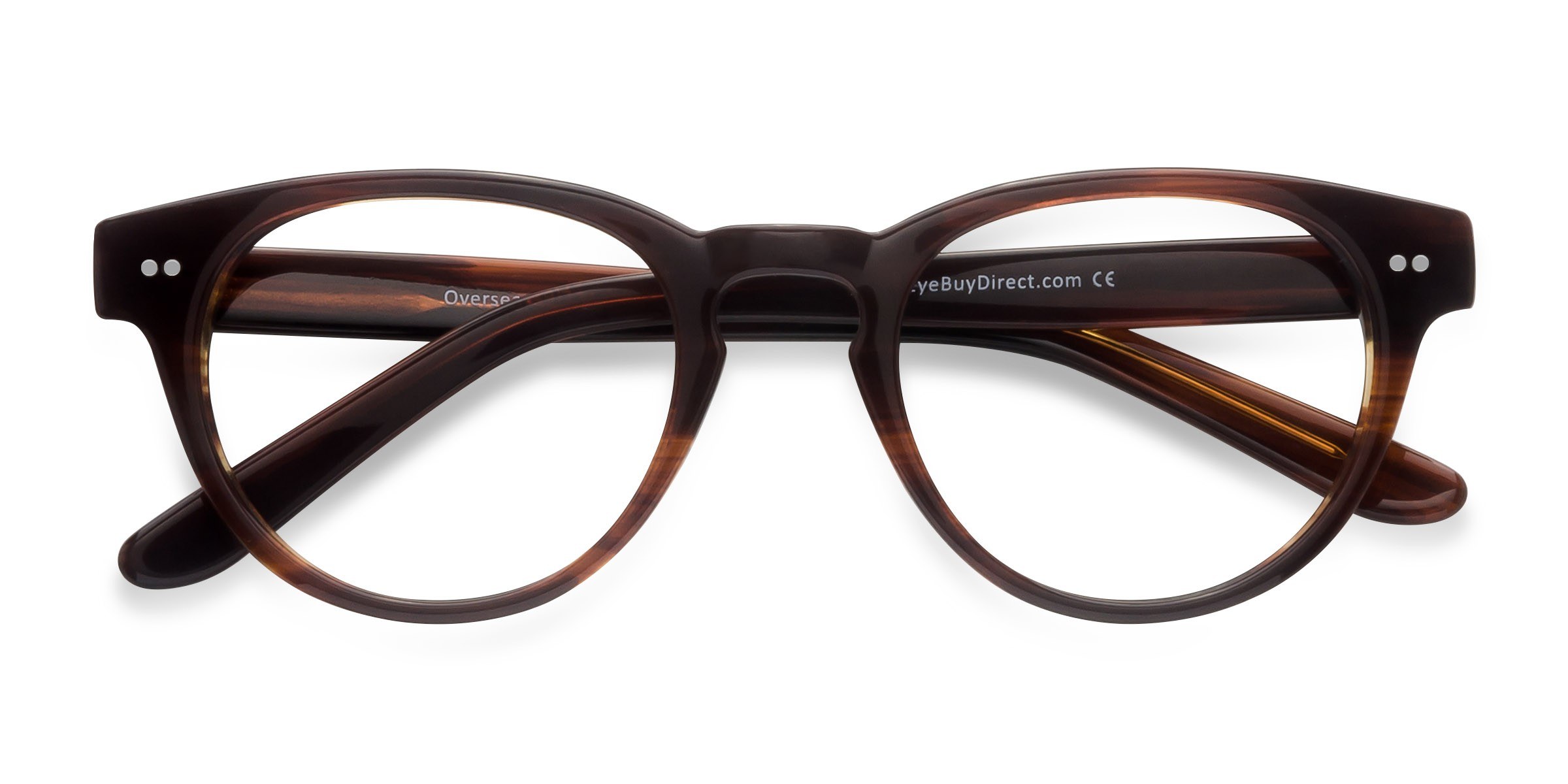 Brown Striped Oversea - Acetate Eyeglasses