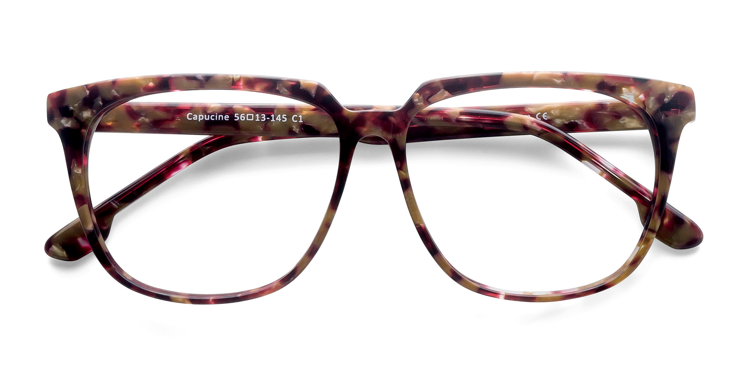 Red Floral Capucine - Acétate Lunettes de vue