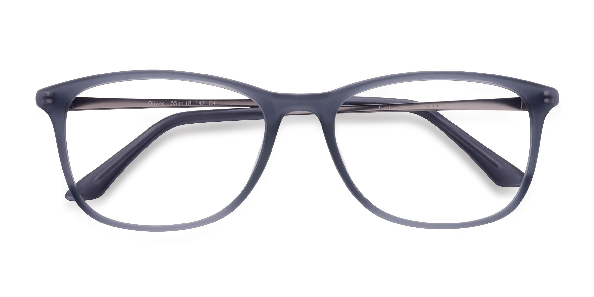 Matte Gray Oliver - Plastic Eyeglasses
