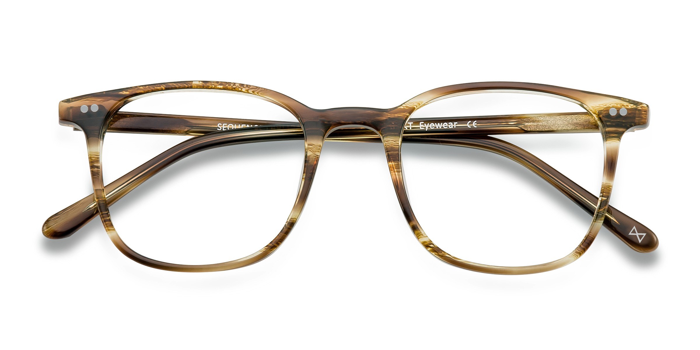 Striped Amber Sequence - Acétate Lunettes de vue