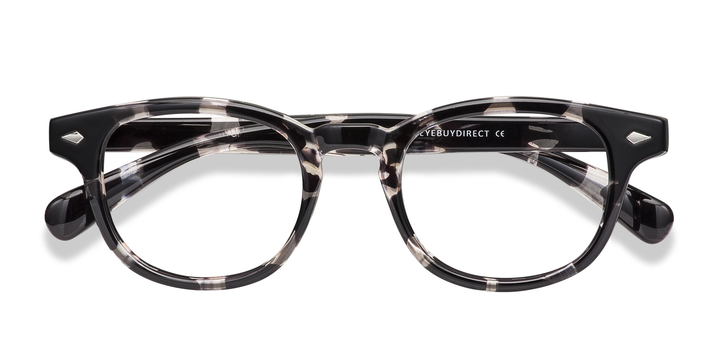 Gray Floral Atomic - Plastic Eyeglasses