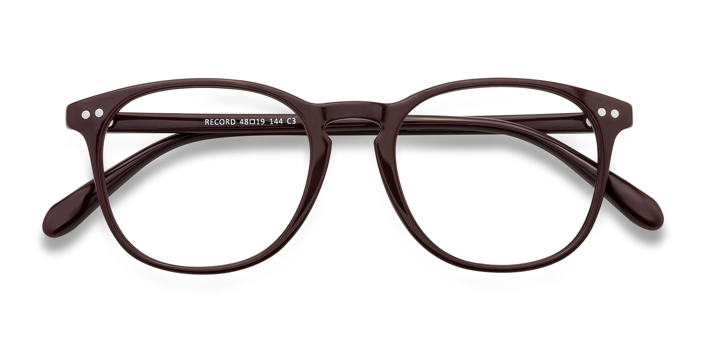 Dark Red Record -  Plastic Eyeglasses