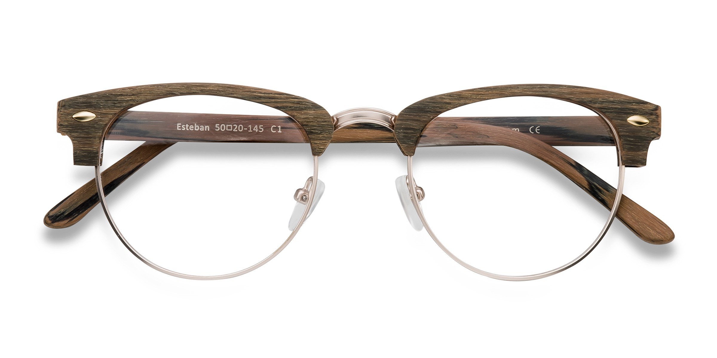 Brun Esteban -  Wood-texture Lunettes de vue
