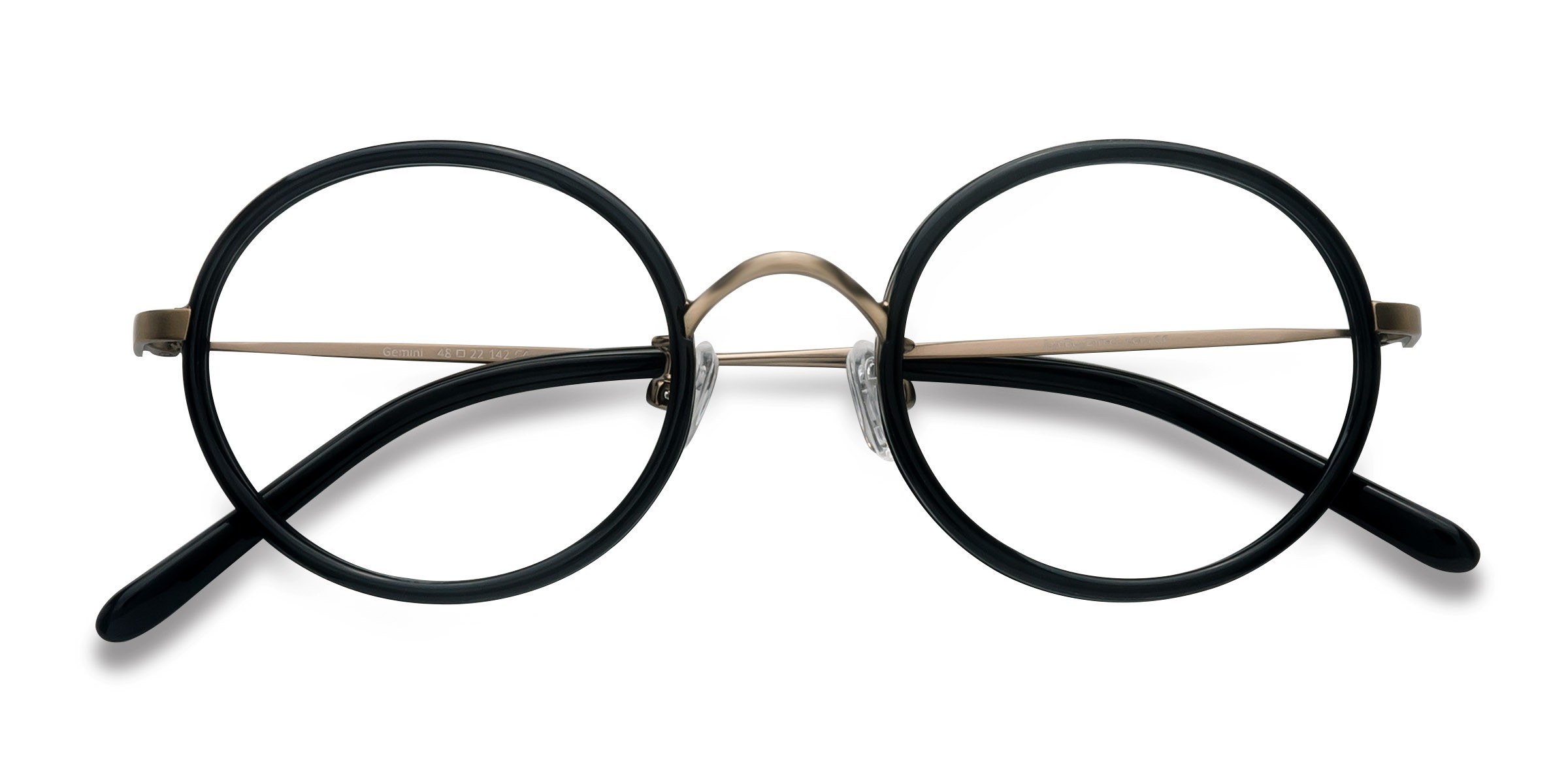 Black Gemini - Metal Eyeglasses