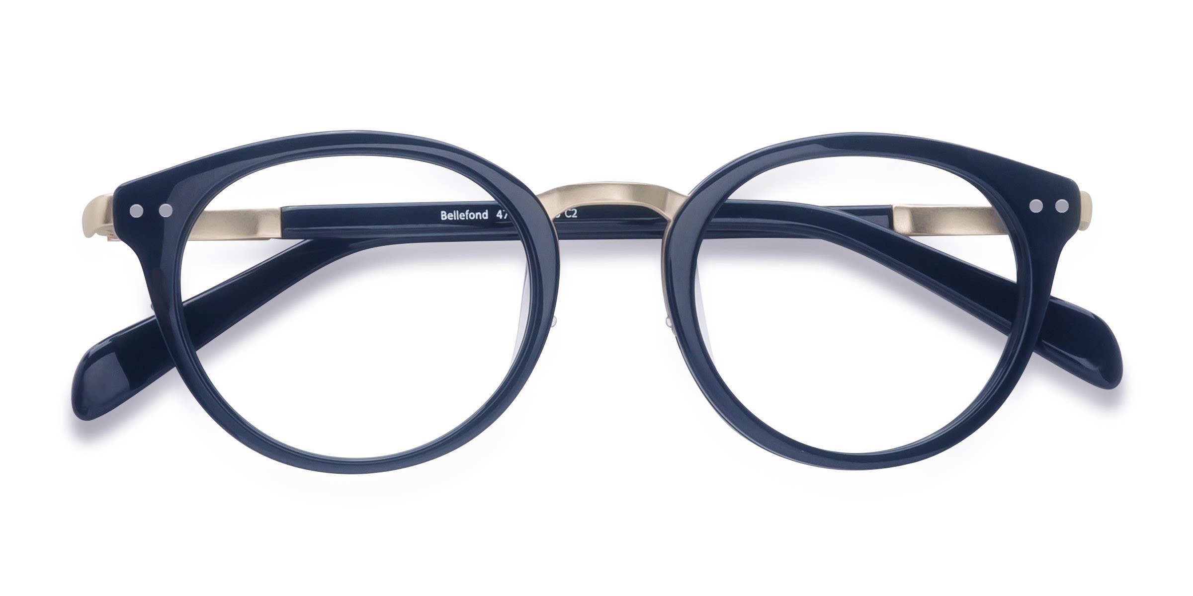 Navy Bellefond - Metal Eyeglasses