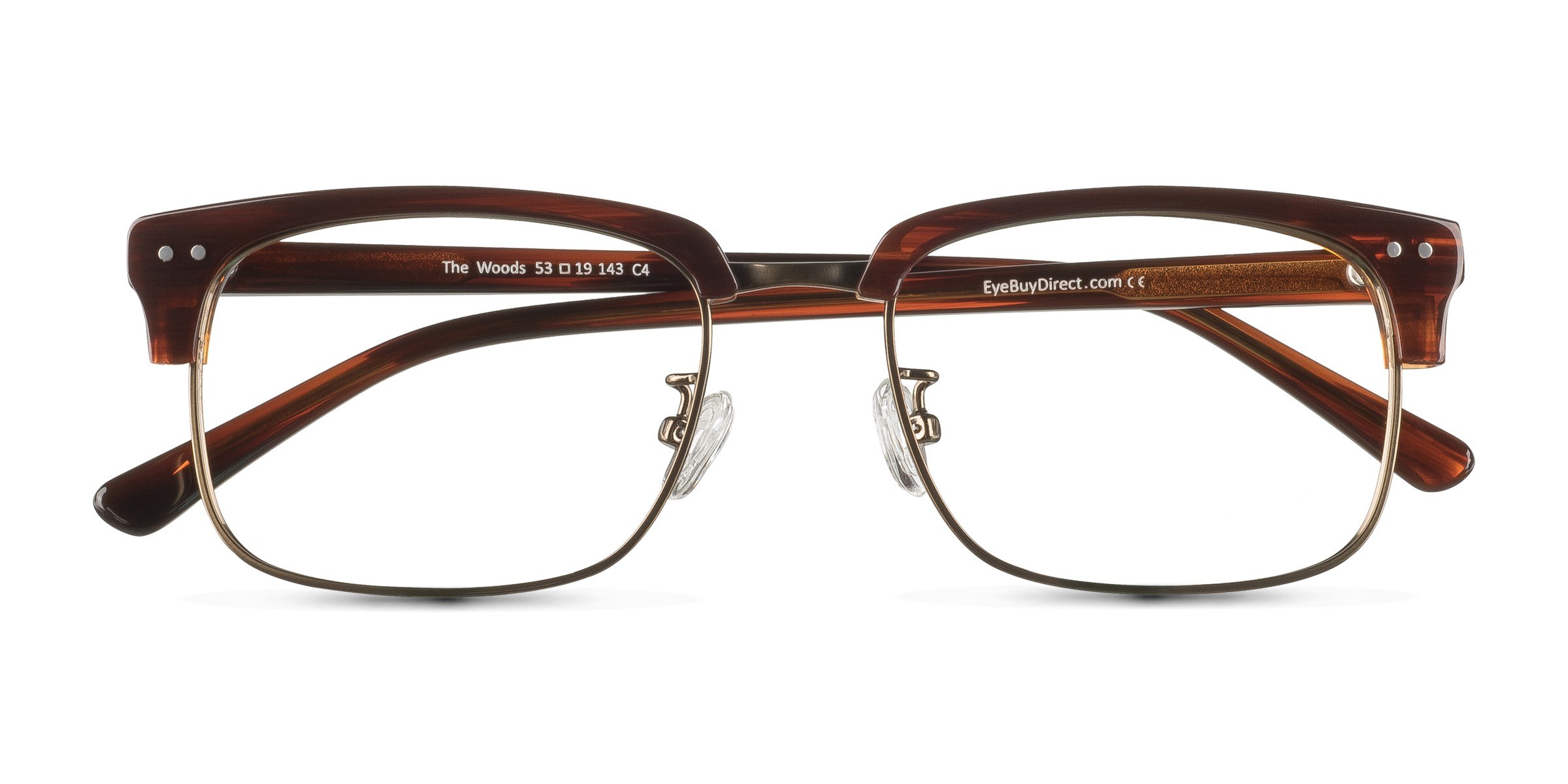 Striped Brown The Woods - Metal Eyeglasses