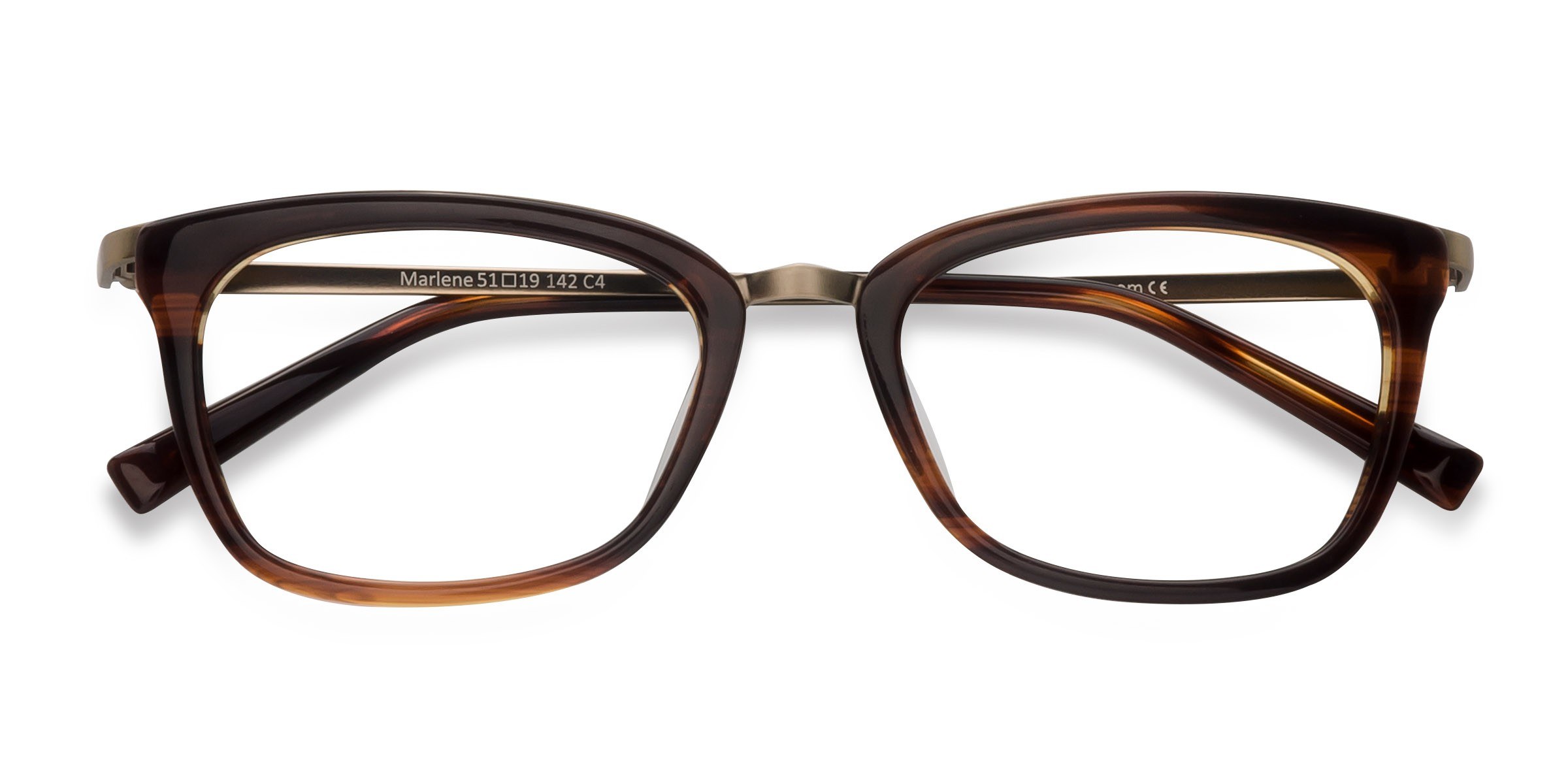 Brown Marlene - Metal Eyeglasses