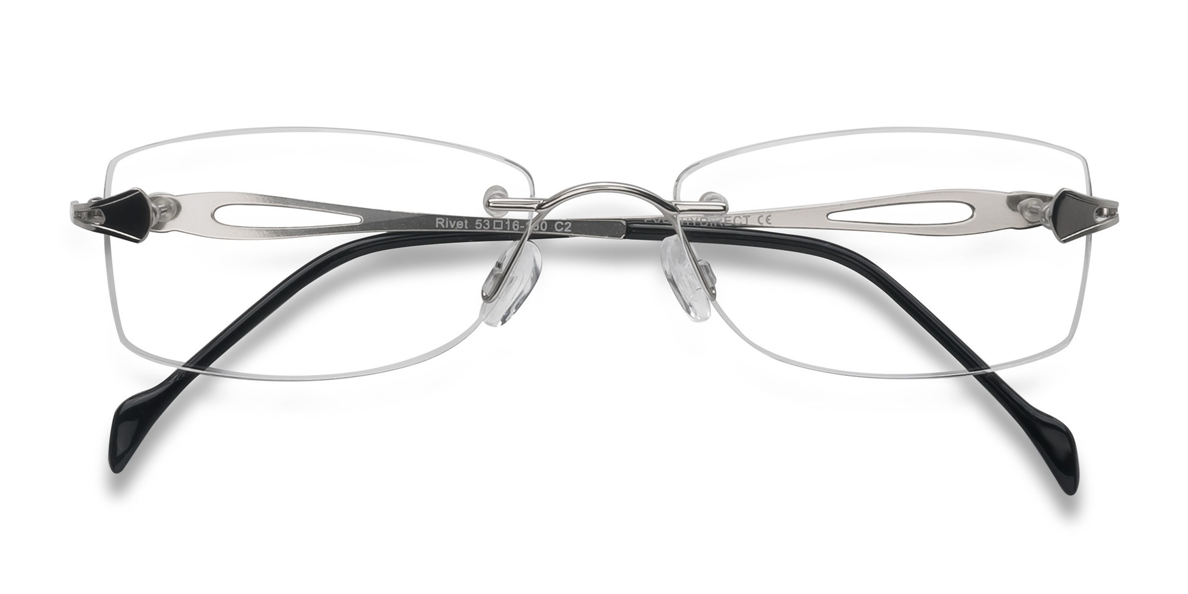 Argenté Rivet - Métal Lunettes de vue