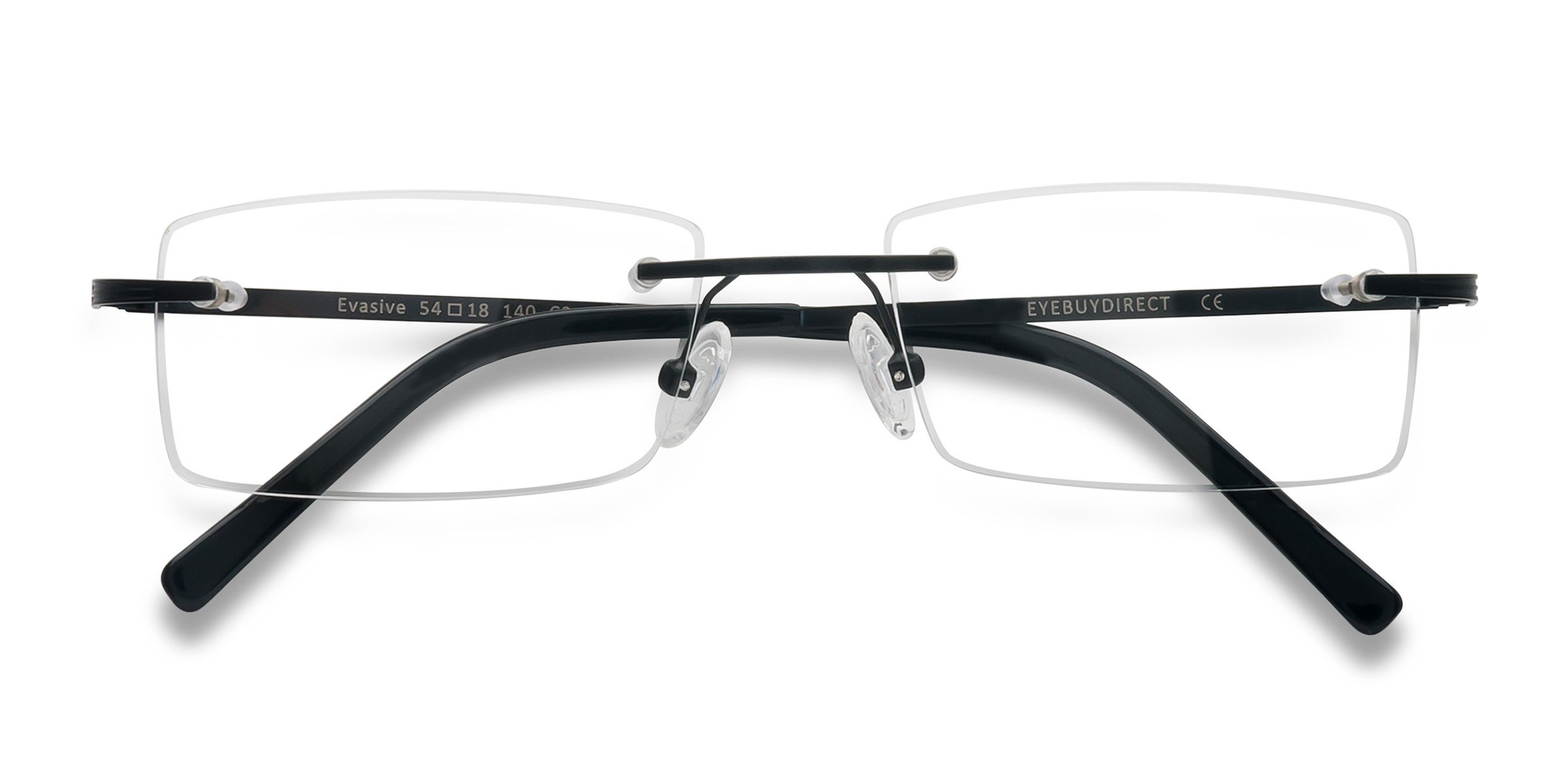 Noir Evasive - Métal Lunettes de vue