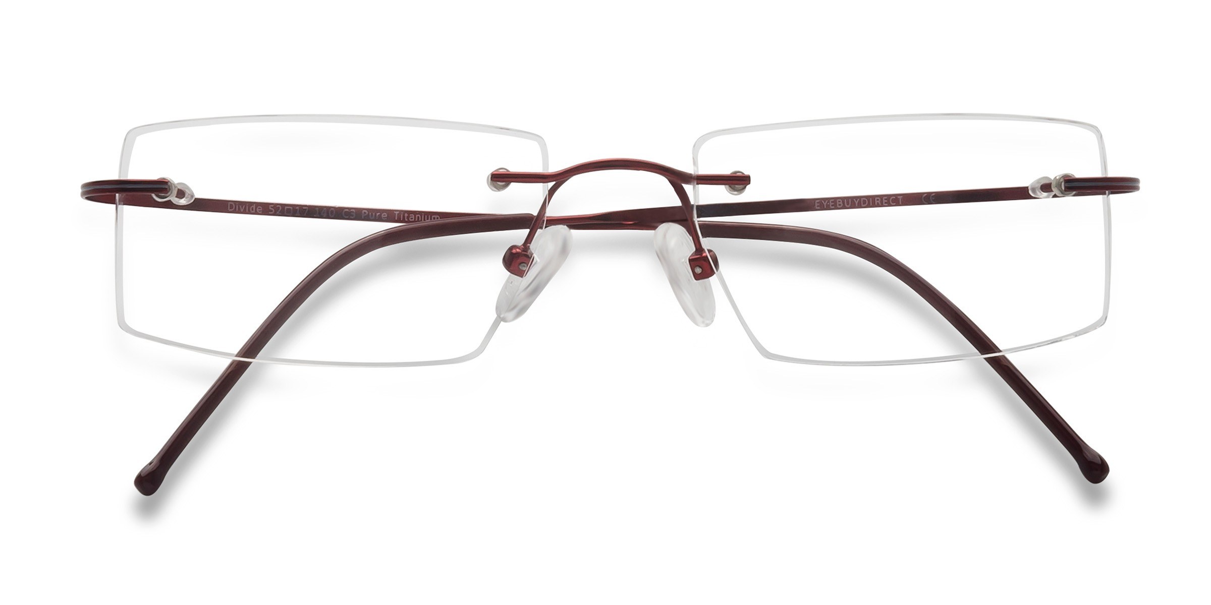 Red Divide - Titanium Eyeglasses