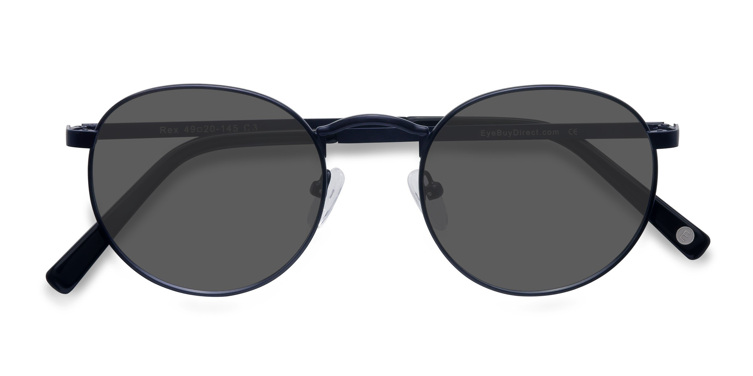 Navy Rex - Metal Sunglasses