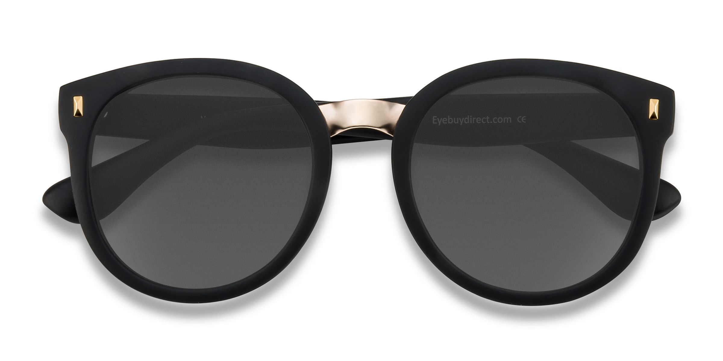 Matte Black Vedette - Plastic-metal Sunglasses