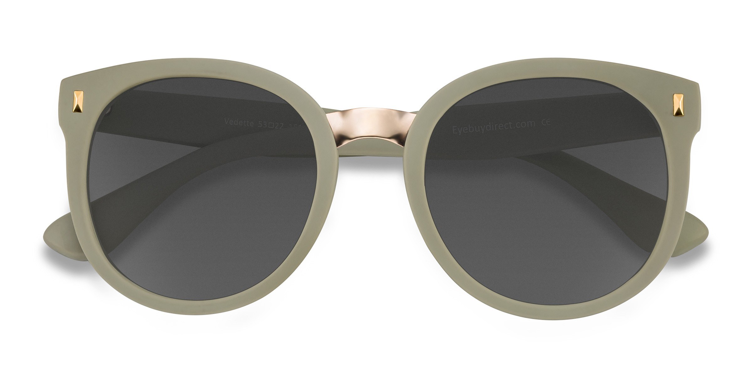 Matte Olive Vedette - Plastic-metal Sunglasses