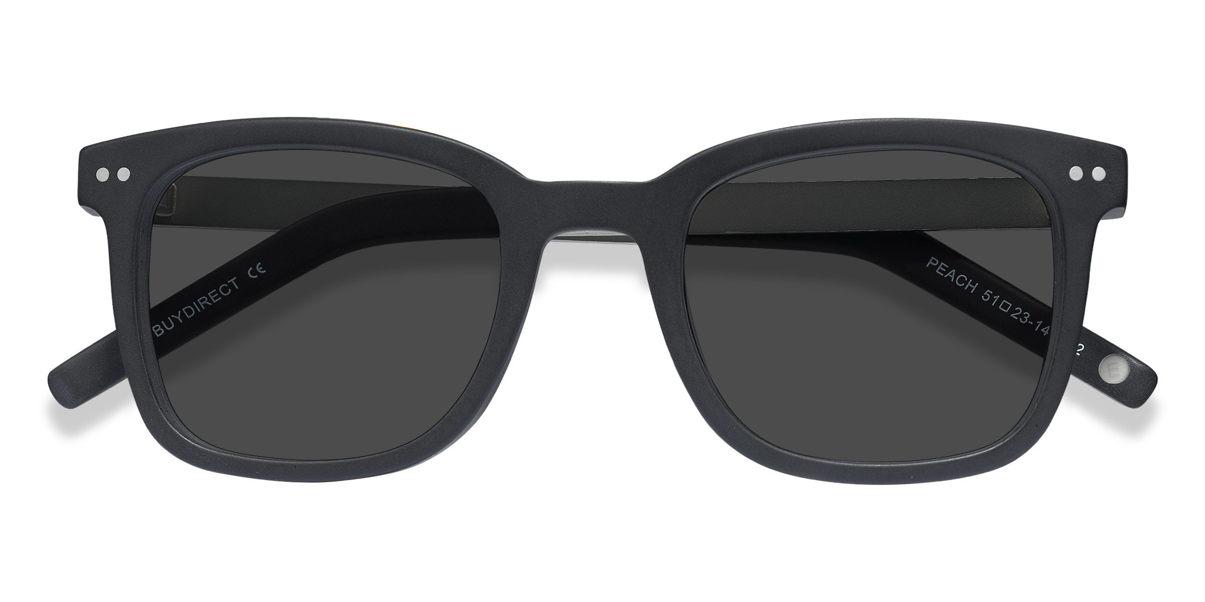 Matte Black Peach - Métal Lunettes de soleil