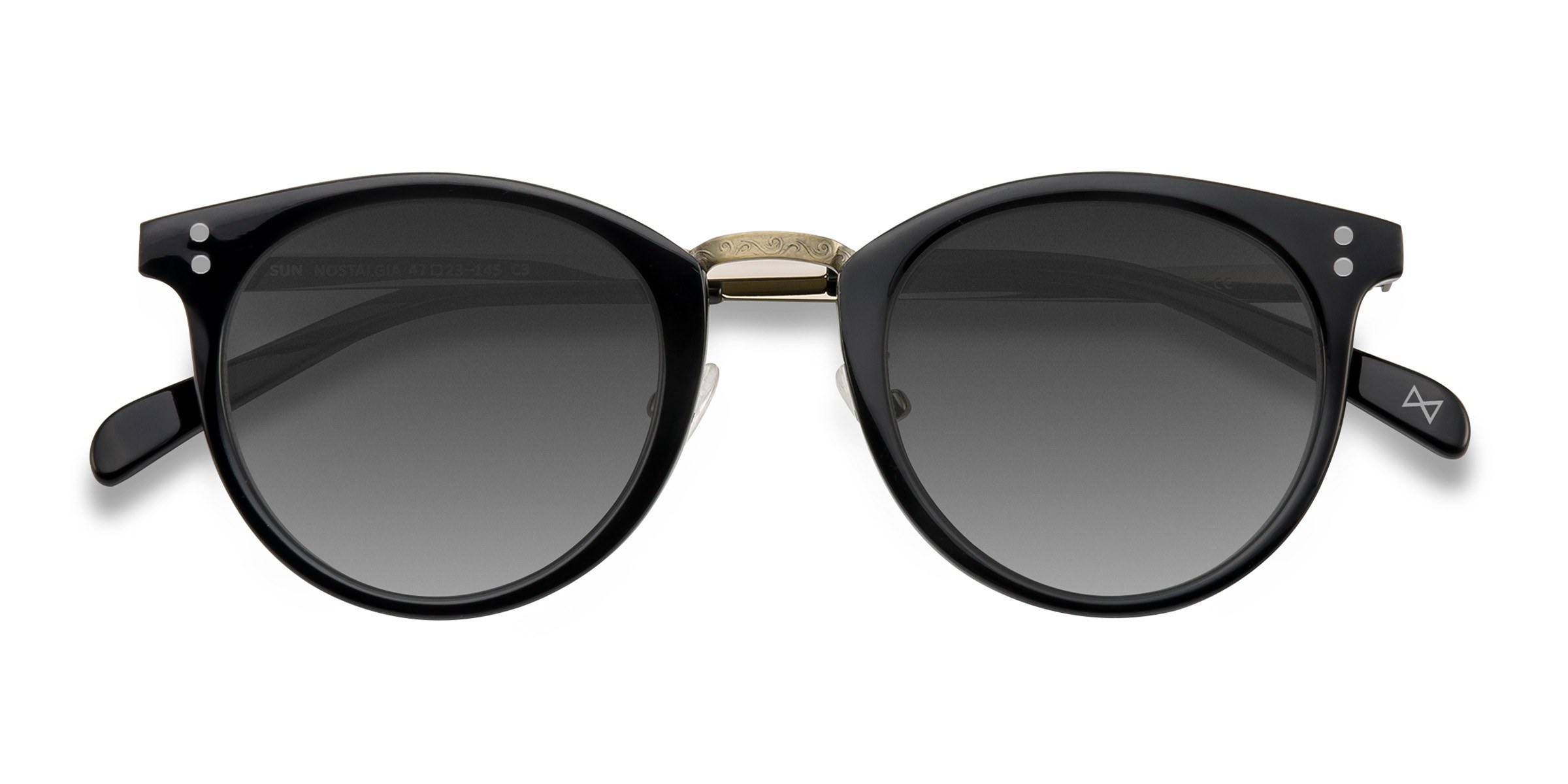 Charcoal Sun Nostalgia -  Metal Sunglasses