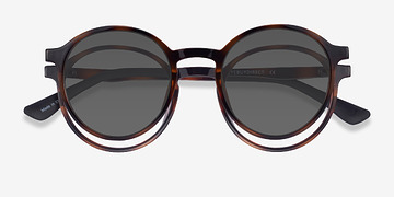 Tortoise Hill Clip-On -  Plastic Eyeglasses