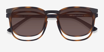 Tortoise Stroll Clip-On -  Plastic Eyeglasses