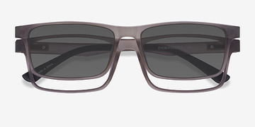Gray Historic Clip-On -  Plastic Eyeglasses