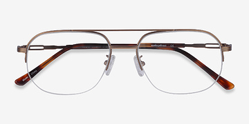 Bronze Carlson -  Vintage Acetate, Metal Eyeglasses