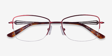 Burgundy Rachel -  Metal Eyeglasses