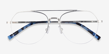 Silver Breathe -  Vintage Metal Eyeglasses