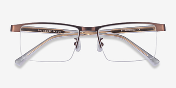 Coffee Gold Zac -  Metal Eyeglasses