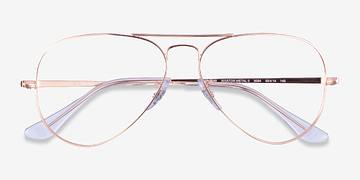 Rose Gold Ray-Ban Aviator Metal II -  Metal Eyeglasses